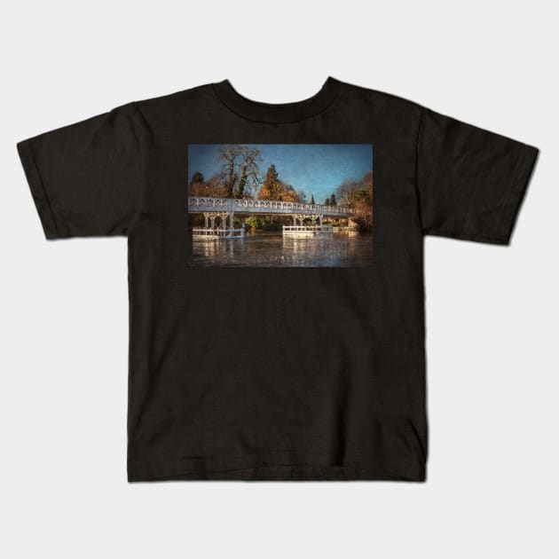 The Toll Bridge At Whitchurch Kids T-Shirt by IanWL